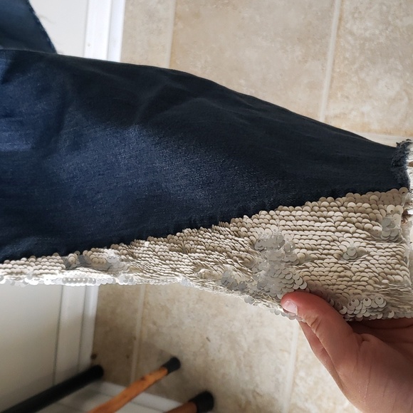 Anthropology Pilcro and the Letterpress glitter boot cut jeans - Picture 7 of 11